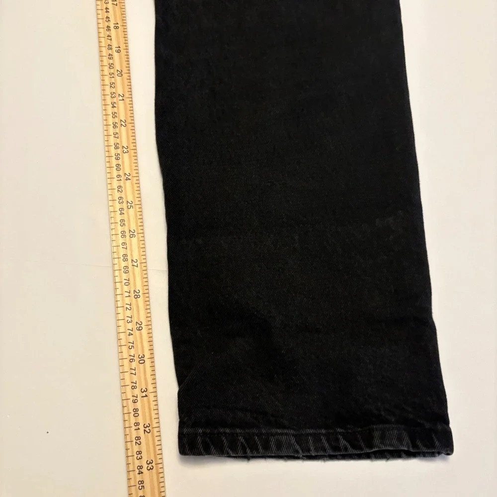 Rustler Jeans Mens 34x36 Black Denim Straight Leg Workwear Pants 100% Cotton